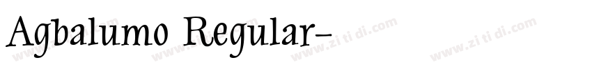 Agbalumo Regular字体转换